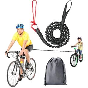 Bicycle Tow Rope Belt Strap Mountain Bike Parent-Child Pull Reflective Traction Portable Outdoor MTB Elastic Bicycle for Adult Kids Children