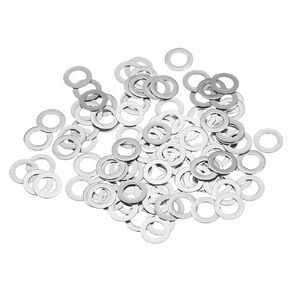 uxcell M5 304 Stainless Steel Flat Washers, 100pcs 5x9x0.3mm Ultra Thin Flat Spacers for Screw Bolt, Electronic Repair, Automotive