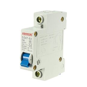 uxcell 1 Pole 6A 230/400V Miniature Circuit Breaker Din Rail Mount DZ47-63 C6