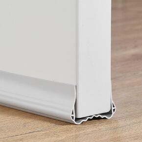 Door Draft Stopper - 40 Inch, Bottom Seal Weather Stripping,Door Weather Stripping, Sound Light Air Proof Sealer for Bottom of Door,Adjustable soundproof and Windproof Strips (White)