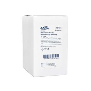 Dukal 210 Alba Petrolatum Gauze, Sterile, 1" Width x 8" Length, Pack of 50