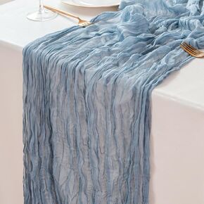 Cheesecloth Table Runner 10ft Gauze Boho Rustic Cheese Cloth Table Runner for Wedding Party Bridal Baby Shower Birthday Reception Feasts Ceremony Table Decorations (Lavender)
