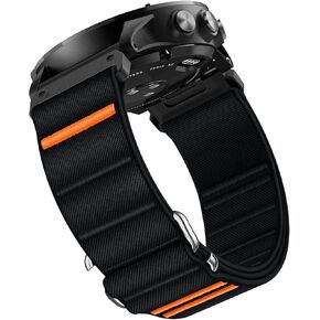 Suitisbest QuickFit Bands Compatible for 26mm Garmin Watch Band, Stretchy Nylon Loop Sport Watch Strap with S-Hook for Fenix 5X/5X Plus/6X/6X Pro/7X/7X Pro, Enduro, Tactix, Instinct 2X and Descent Descent MK2i