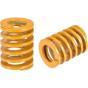 uxcell 3D Printer Die Spring, 20mm OD 25mm Long 2pcs Spiral Stamping Light Load Compression Mould Die Springs for 3D Printer Electric Part, Yellow