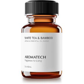AromaTech White Tea & Bamboo Premium Aroma Oil – Delicate & Earthy Home Fragrance with Notes of White Tea, Bamboo & Jasmine for Scent Diffusers, Cold-Air and UltraSonic Scent Machines – 60 mL