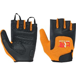 Kids Children Boys Girls Wheelchair Gloves Mobility Disability Fingerless Long Thumb Leather Palm Cycling Gloves