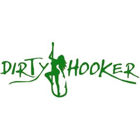 Dirty Hooker Fishing Gear Stickers for Adults - Laptop Stickers for Teens - Cool Stickers - Decal Stickers - Adult Stickers - Stickers for Men and Women - Computer Stickers