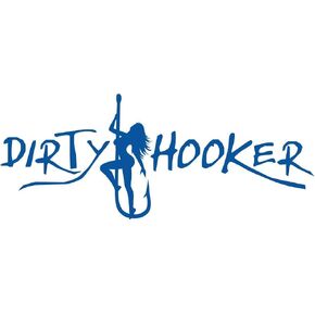 Dirty Hooker Fishing Gear Stickers for Adults - Laptop Stickers for Teens - Cool Stickers - Decal Stickers - Adult Stickers - Stickers for Men and Women - Computer Stickers
