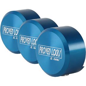 Proven Industries Model 400XL Puck-Lock Set, Made in The USA, Pack of 3, (Blue)