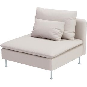 Durable Polyester Fabric Sofa Cover Compatible with IKEA SODERHAMN Couch Slipcover. Sofa Not Included! (Beige, Sofa Section)