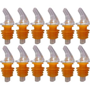 1 Dozen Large Amber Cork Free-Pour Spout - Great for the old-style 1800 tequila bottles, Cabo Wabo and other wide-neck liquor bottles, including some of the big 1.75 liter bottles.
