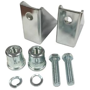 Nexel PKB Extra Wall Brackets for Wall Mount Shelving, Chrome (Pack of 2)