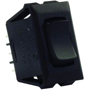 JR Products 12675 Black SPDT Mom-On/Off/Mom-On Switch