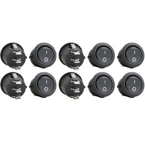 10 قطع مستديرة المفاجئة في 3P SPDT تشغيل/إيقاف الروك مفتاح الطاقة التيار المتناوب 125 فولت/10A 250 فولت/6A in Kuwait