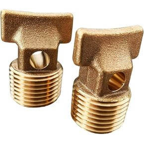 Boat Garboard Drain Plug 1/2" NPT Thread,solid brass Drain Plugs commonly used in boat hulls.Brass Cored Plug with Square Head 2pack(Durable)