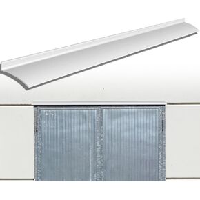 Hicarer Anodized Aluminum Door Drip Cap Overall Height 1-1/2 Inches Overhead Rain Top Drip Edge Door and Window Rain Deflector Home Rain Drip Guard Door Top Weatherstrip (40 Inch)