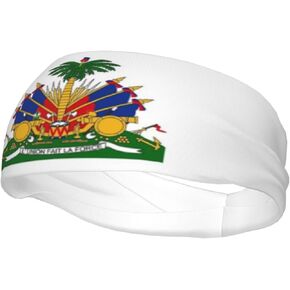 Cute Haiti Flag Sports Headband Haitian Flag Sweatband for Men Women Running Cycling Yoga Fitness Workout