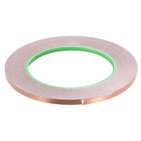 Copper Foil Tape Conductive Adhesive Double Sided, [for EMI Shielding, Stained Glass, Paper Circuits, Grounding] - 3/16"/98ft