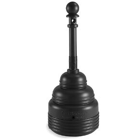 Eagle 1208BLACK SafeSmoker Outdoor Ashtray, High Density Polyethylene (HDPE) with Steel Bucket, 4 Gallon, Black