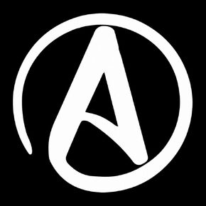 Circle A for Atheist Weatherproof Vinyl Decal - [White][5"]