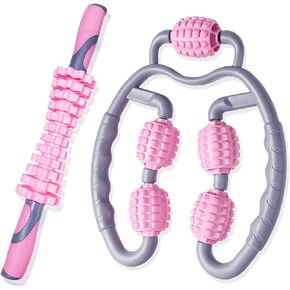 Foam Roller Set Release Muscle Roller Stick,Trigger Point Massage Stick for Calves,Thigh,Arm,Deep Tissue,Massage Tool for Relieve Muscle Soreness Stiffness&Tight Muscles After Workout Exercise in Saudi Arabia