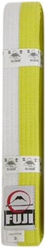 Fuji Sports Belt, White/Yellow in Saudi Arabia