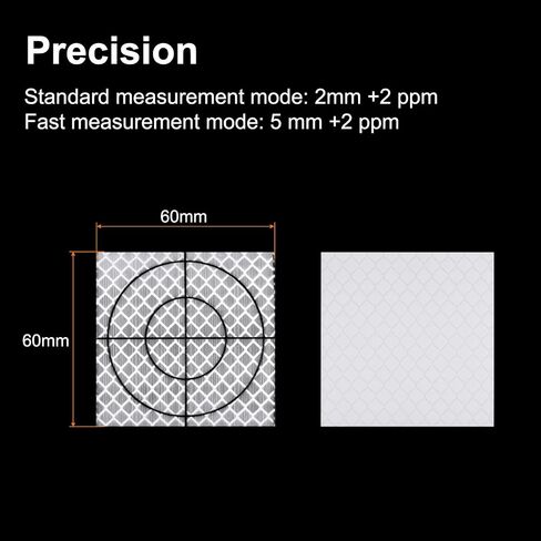 60pcs Survey Reflector Sheets 50x50mm Self-adhesive Reflective Tape Survey Target Mark for Total Stations, White in Saudi Arabia