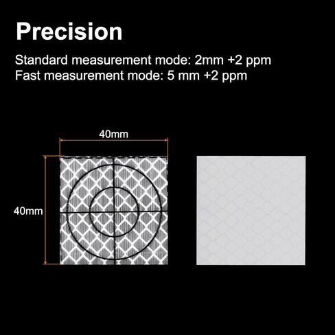 60pcs Survey Reflector Sheets 50x50mm Self-adhesive Reflective Tape Survey Target Mark for Total Stations, White in Saudi Arabia