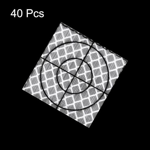 60pcs Survey Reflector Sheets 50x50mm Self-adhesive Reflective Tape Survey Target Mark for Total Stations, White in Saudi Arabia