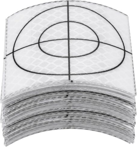 60pcs Survey Reflector Sheets 50x50mm Self-adhesive Reflective Tape Survey Target Mark for Total Stations, White in Saudi Arabia