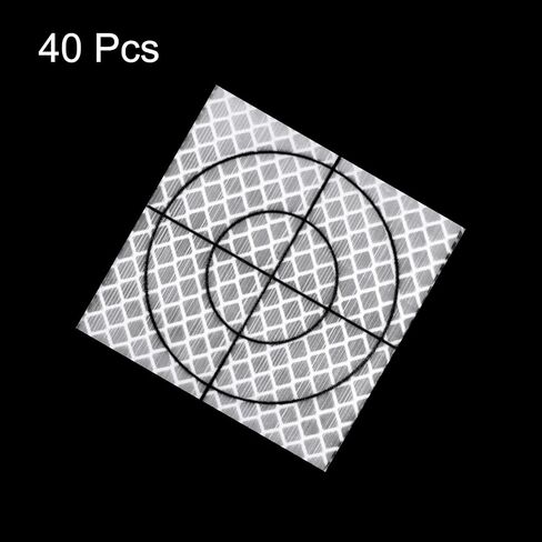60pcs Survey Reflector Sheets 50x50mm Self-adhesive Reflective Tape Survey Target Mark for Total Stations, White in Saudi Arabia