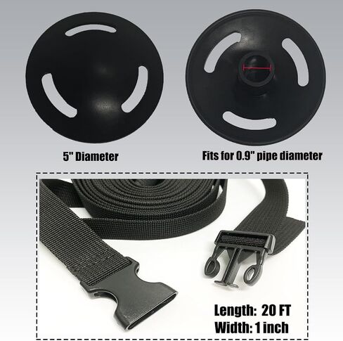 Boat Cover Support Pole Mushroom Cap - 5" Plastic Top with 3 Strap Holes, Boat Accessories in Saudi Arabia
