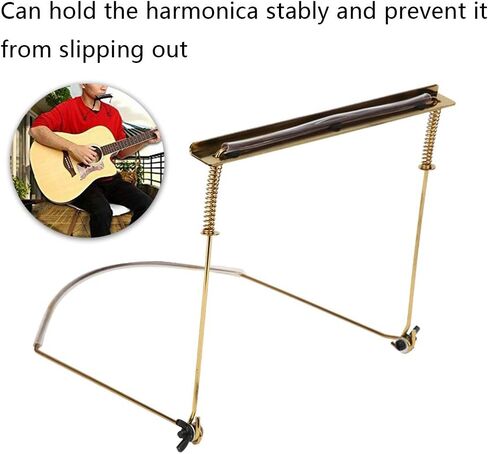 Harmonica Holder,Mouth Organ Holder Harmonica Holding Bracket Harmonica Neck Holder for 24 Holes Harmonica (Black) in Saudi Arabia