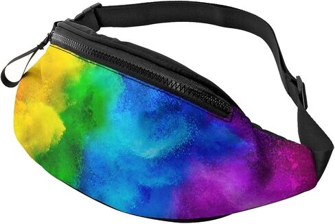 Rainbow Fanny Pack For Men Women,With Adjustable Zipper Lightweight Strap Waist Pack For Casual Running Hiking in Saudi Arabia