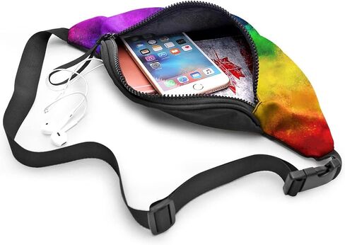 Rainbow Fanny Pack For Men Women,With Adjustable Zipper Lightweight Strap Waist Pack For Casual Running Hiking in Saudi Arabia