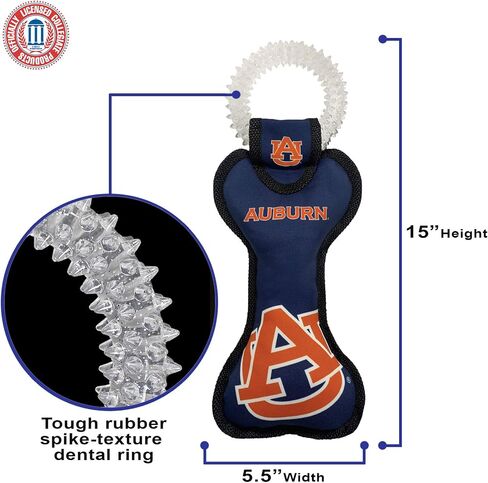Pets First NCAA Alabama Crimson Tide Dental Dog TUG Toy with Squeaker. Tough PET Toy for Healthy Fun, Teething & Cleaning Pets Teeth & Gum in Saudi Arabia