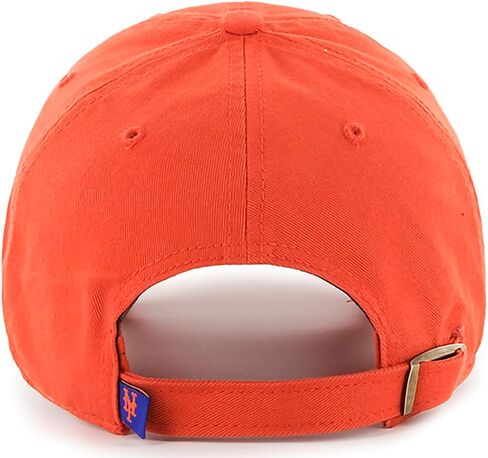 47 New York Mets Orange Alternate Primary Logo Clean Up Adjustable Strap Hat Cap, Adult One Size Fits All in Saudi Arabia