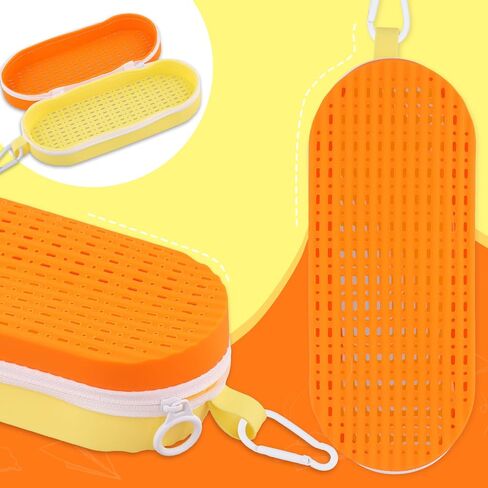 2pcs Swim Goggles Cases, Large Capacity Silicone Swimming Goggles Protective Cover Zipper Eyeglasses Case Breathable in Saudi Arabia