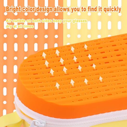 2pcs Swim Goggles Cases, Large Capacity Silicone Swimming Goggles Protective Cover Zipper Eyeglasses Case Breathable in Saudi Arabia