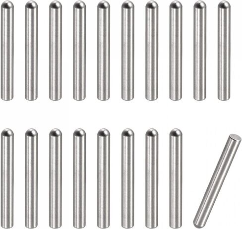 uxcell 2x8mm Dowel Pins, 50pcs 304 Stainless Steel Round Head Flat Chamfered End Dowel Pin Bunk Bed Pins Shelf Pegs Support Shelves Fasten Elements in Saudi Arabia