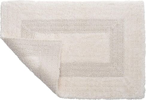 Cotton Bath Mat Set- 2 Piece 100 Percent Cotton Mats- Reversible, Soft, Absorbent and Machine Washable Bathroom Rugs By Lavish Home (Brick) in Saudi Arabia