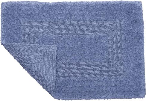 Cotton Bath Mat Set- 2 Piece 100 Percent Cotton Mats- Reversible, Soft, Absorbent and Machine Washable Bathroom Rugs By Lavish Home (Brick) in Saudi Arabia