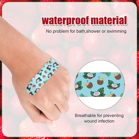 100pcs Luminous Cartoon Bandages with 5 Styles, 2.83x0.75in Flex Fabric Cartoon Bandages Waterproof Breathable Bandages to Protect Wounds for Adults Boys Girls(Dinosaur Style) in Saudi Arabia