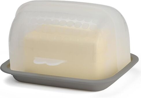 Signoraware Butter Dish with Lid – Butter Holder with Lid for 2 Butter Sticks – BPA-Free and Dishwasher-Safe – Unbreakable Butter Container – One-Hand Opening – Ideal for Counter, Fridge, Picnic in Saudi Arabia