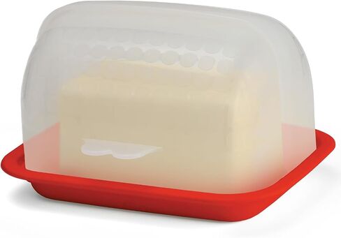 Signoraware Butter Dish with Lid – Butter Holder with Lid for 2 Butter Sticks – BPA-Free and Dishwasher-Safe – Unbreakable Butter Container – One-Hand Opening – Ideal for Counter, Fridge, Picnic in Saudi Arabia