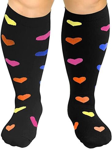 1 Pack Plus Size Compression Socks for Women and Men, 20-30mmhg Extra Large Stockings for Circulation Support in Saudi Arabia