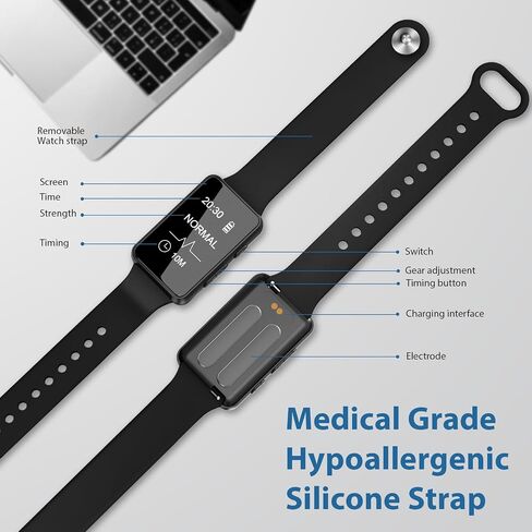 Motion Sickness Bands, Anti-Nausea Wristband Relieve Morning Motion Travel Car Sickness Sea Bands Pregnant Women Airplane Travel Essentials Rechargeable No Gel Drug Free Without Side Effects Black in Saudi Arabia