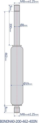 Bansbach – 11 inch (272mm) Stainless Steel Gas Spring, Force 225N (50lb) - Hydraulic Tools & Accessories, Heavy Duty, Standard Model in Saudi Arabia
