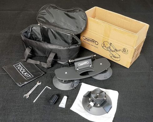 Suction Cup Bike Rack with 3 Vacuum Cups, Fork Mount Style Rack, Sucker Aluminium Alloy Bike Rack for Car Roof with Carbon Fiber Grain for 9x100mm 12x100mm(Black) in Saudi Arabia
