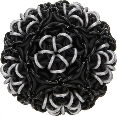 Chainmail Footbag Hacky Sack - Aluminum 422 rings – NINJA Grey Black color - FREESTYLE Tricks in Saudi Arabia